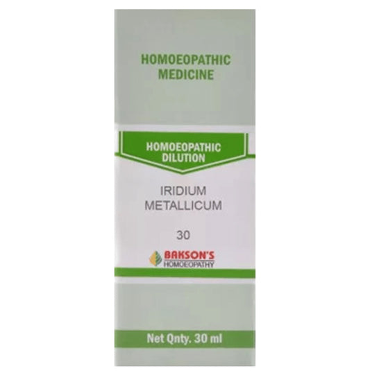 Bakson's Homeopathy Iridium Metallicum Dilution 30 - Classic Derma