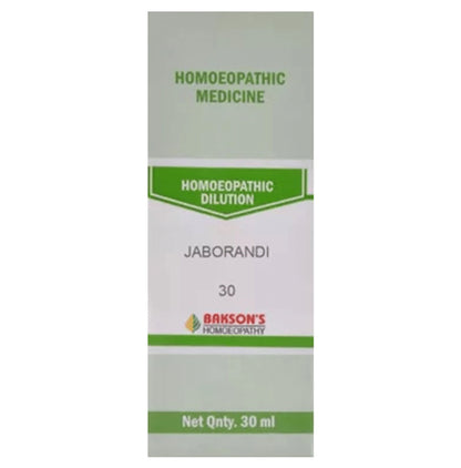 Bakson's Homeopathy Jaborandi Dilution 30 - Classic Derma