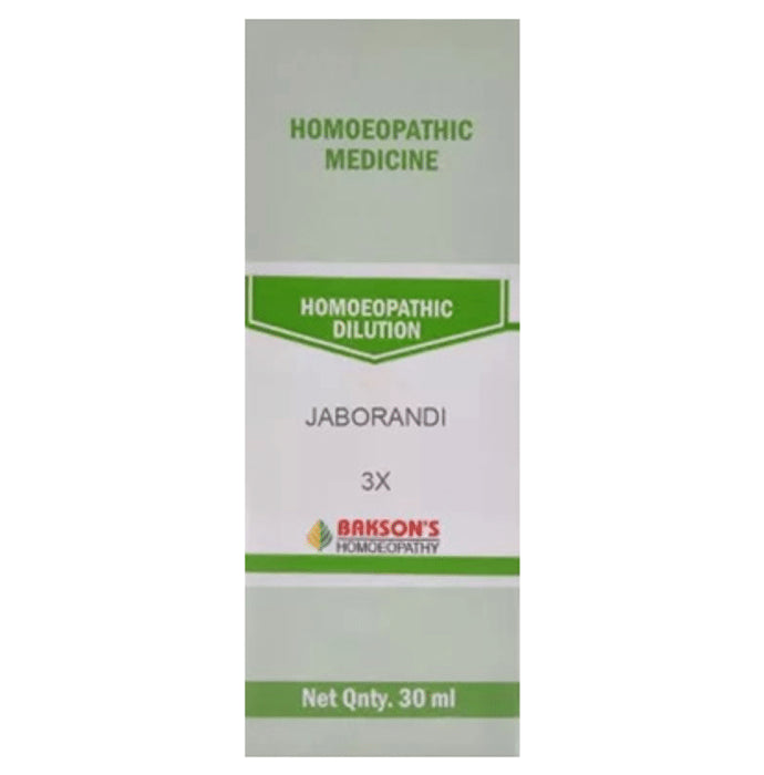 Bakson's Homeopathy Jaborandi Dilution 3X - Classic Derma