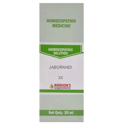 Bakson's Homeopathy Jaborandi Dilution 3X - Classic Derma