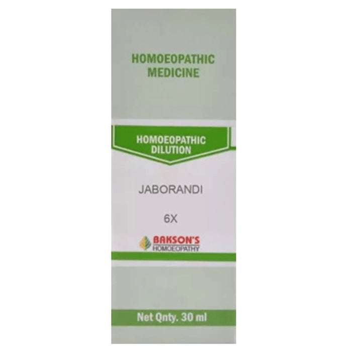 Bakson's Homeopathy Jaborandi Dilution 6X - Classic Derma