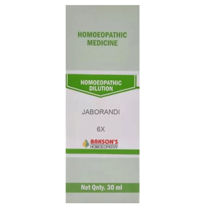 Bakson's Homeopathy Jaborandi Dilution 6X - Classic Derma