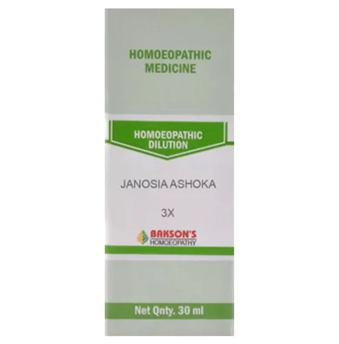 Bakson's Homeopathy Janosia Ashoka Dilution 3X - Classic Derma