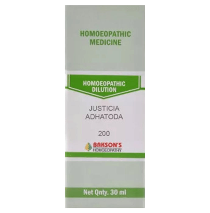 Bakson's Homeopathy Justicia Adhatoda Dilution 200 - Classic Derma