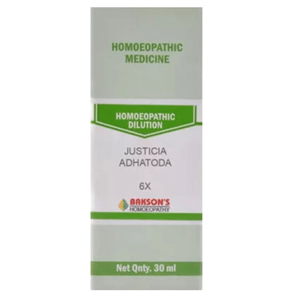 Bakson's Homeopathy Justicia Adhatoda Dilution 6X - Classic Derma
