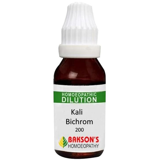Bakson's Homeopathy Kali Bichrom Dilution 200 CH - Classic Derma