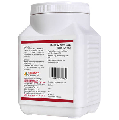 Bakson's Homeopathy Kali Muriaticum Biochemic Tablet 30X