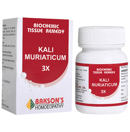 Bakson's Homeopathy Kali Muriaticum Biochemic Tablet 3X - Classic Derma