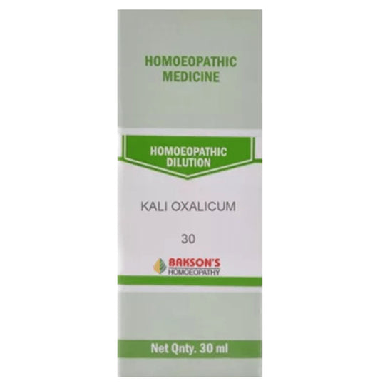 Bakson's Homeopathy Kali Oxalicum Dilution 30 - Classic Derma
