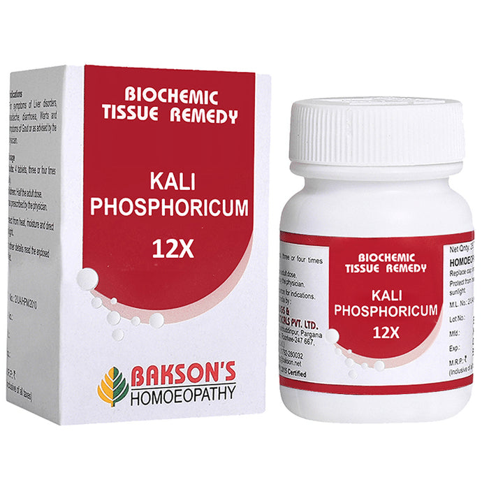 Bakson's Homeopathy Kali Phosphoricum Biochemic Tablet 12X - Classic Derma