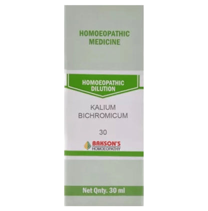 Bakson's Homeopathy Kalium Bichromicum Dilution 30 - Classic Derma