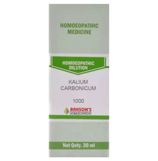 Bakson's Homeopathy Kalium Carbonicum Dilution 1000 CH - Classic Derma
