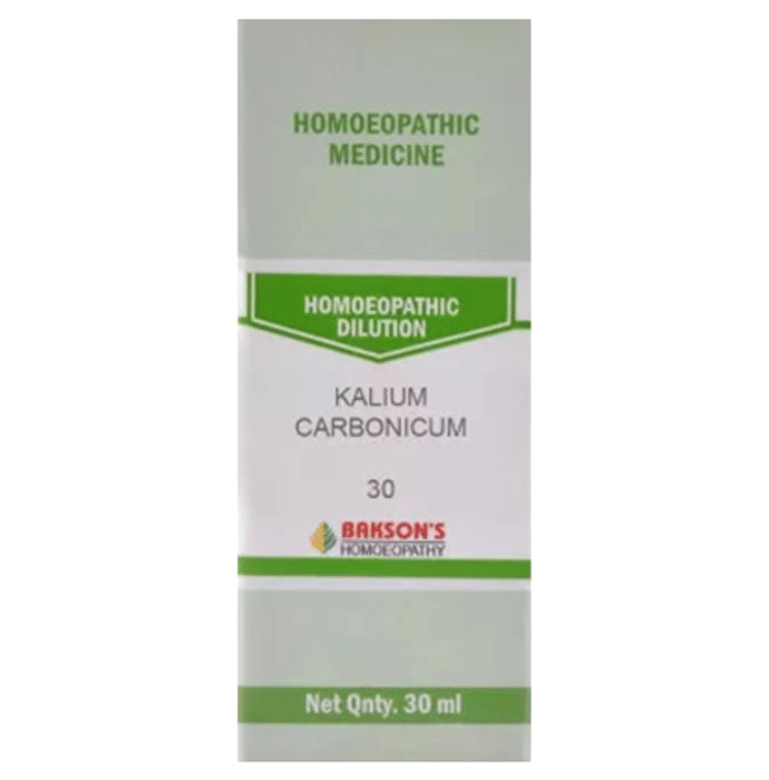 Bakson's Homeopathy Kalium Carbonicum Dilution 30 - Classic Derma