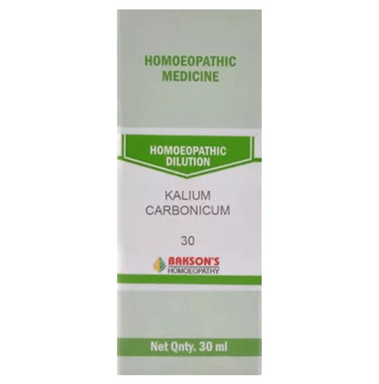 Bakson's Homeopathy Kalium Carbonicum Dilution 30 - Classic Derma