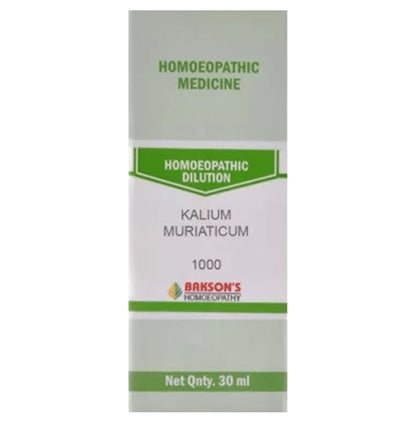 Bakson's Homeopathy Kalium Muriaticum Dilution 1000 CH - Classic Derma