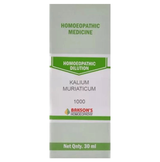 Bakson's Homeopathy Kalium Muriaticum Dilution 1000 CH - Classic Derma