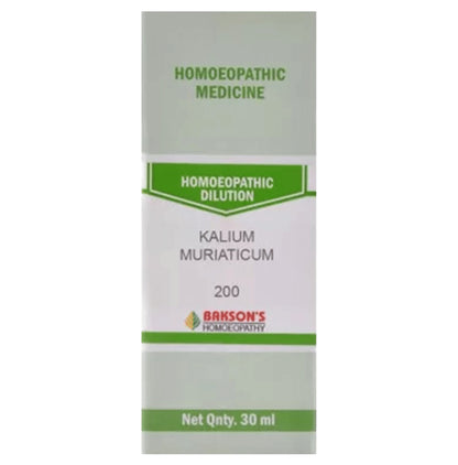 Bakson's Homeopathy Kalium Muriaticum Dilution 200 - Classic Derma