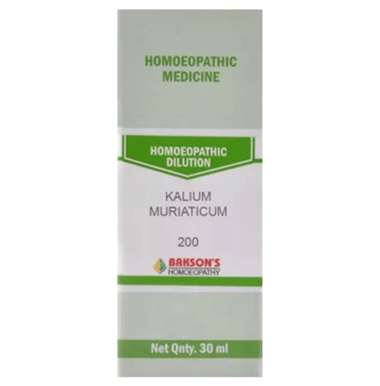 Bakson's Homeopathy Kalium Muriaticum Dilution 200 - Classic Derma