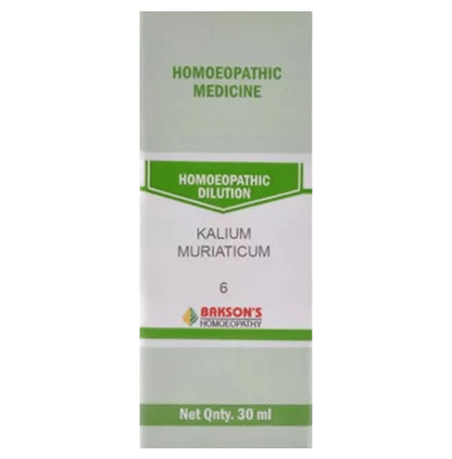 Bakson's Homeopathy Kalium Muriaticum Dilution 6 CH - Classic Derma
