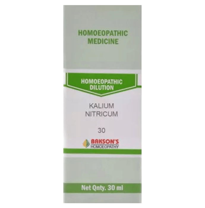 Bakson's Homeopathy Kalium Nitricum Dilution 30 - Classic Derma