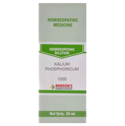 Bakson's Homeopathy Kalium Phosphoricum Dilution 1000 CH - Classic Derma