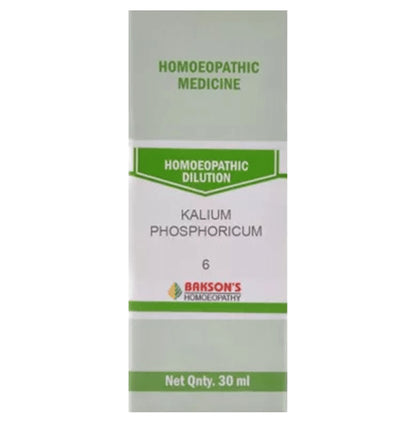 Bakson's Homeopathy Kalium Phosphoricum Dilution 6 CH - Classic Derma