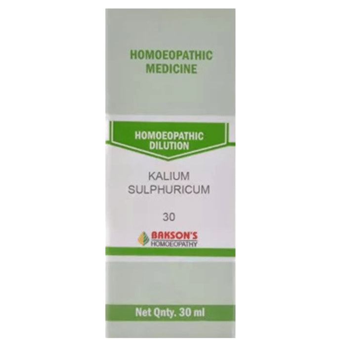 Bakson's Homeopathy Kalium Sulphuricum Dilution 30 - Classic Derma