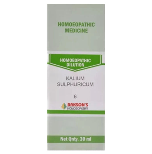 Bakson's Homeopathy Kalium Sulphuricum Dilution 6 CH - Classic Derma