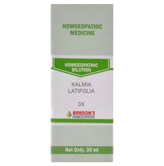 Bakson's Homeopathy Kalmia Latifolia Dilution 3X - Classic Derma