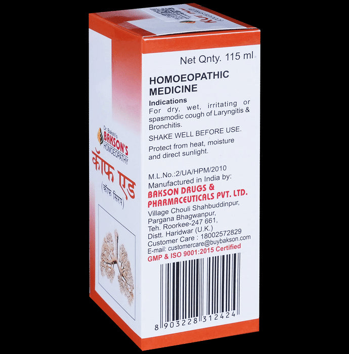 Bakson's Homeopathy Kof Aid Cough Syrup