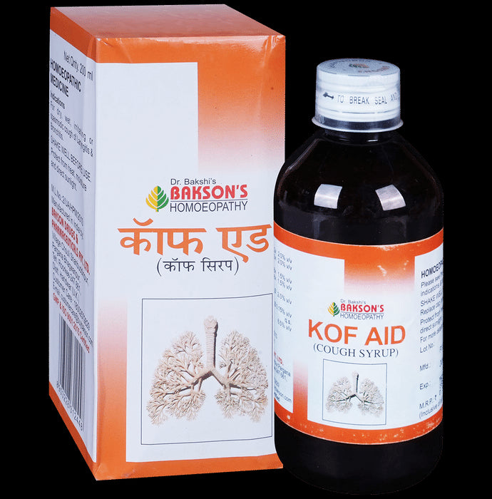 Bakson's Homeopathy Kof Aid Cough Syrup - Classic Derma