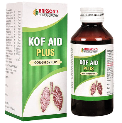 Bakson's Homeopathy Kof Aid Plus Cough Syrup - Classic Derma