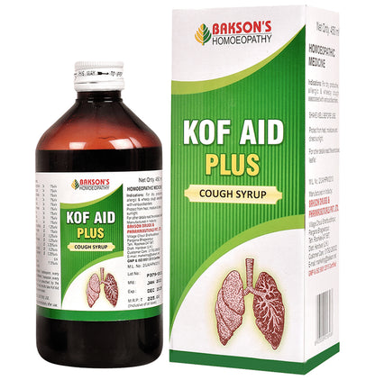 Bakson's Homeopathy Kof Aid Plus Cough Syrup - Classic Derma