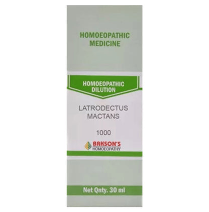 Bakson's Homeopathy Latrodectus Mactans Dilution 1000 CH - Classic Derma
