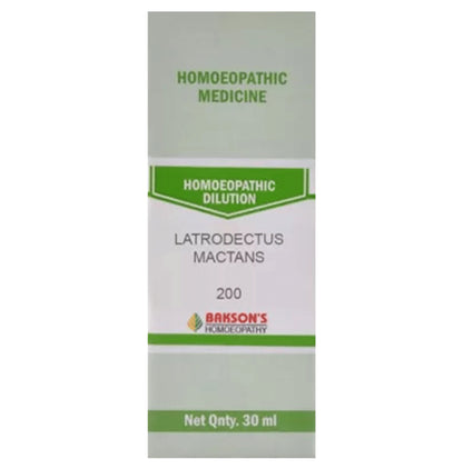 Bakson's Homeopathy Latrodectus Mactans Dilution 200 - Classic Derma