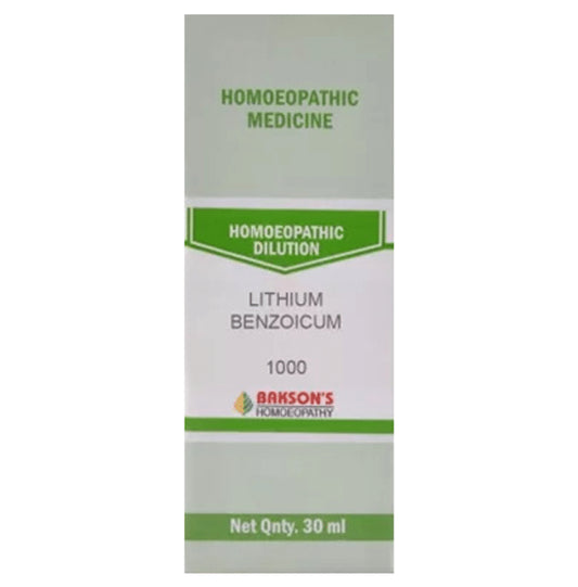 Bakson's Homeopathy Lithium Benzoicum Dilution 1000 CH - Classic Derma