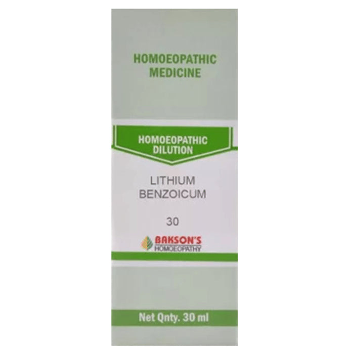 Bakson's Homeopathy Lithium Benzoicum Dilution 30 - Classic Derma