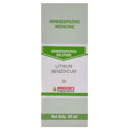 Bakson's Homeopathy Lithium Benzoicum Dilution 30 - Classic Derma