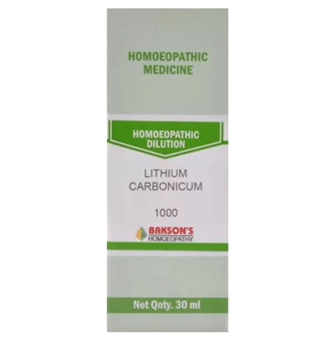 Bakson's Homeopathy Lithium Carbonicum Dilution 1000 CH - Classic Derma