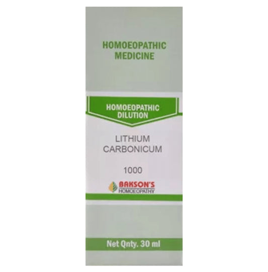 Bakson's Homeopathy Lithium Carbonicum Dilution 1000 CH - Classic Derma