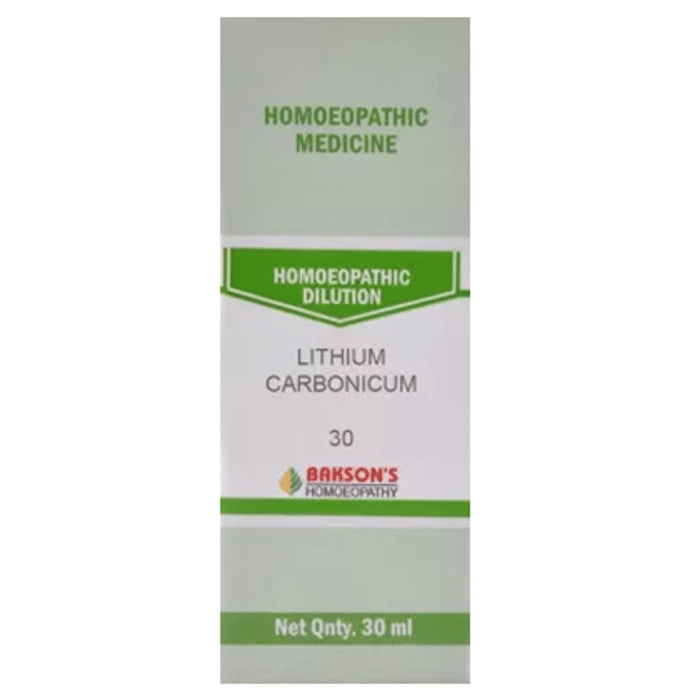 Bakson's Homeopathy Lithium Carbonicum Dilution 30 - Classic Derma