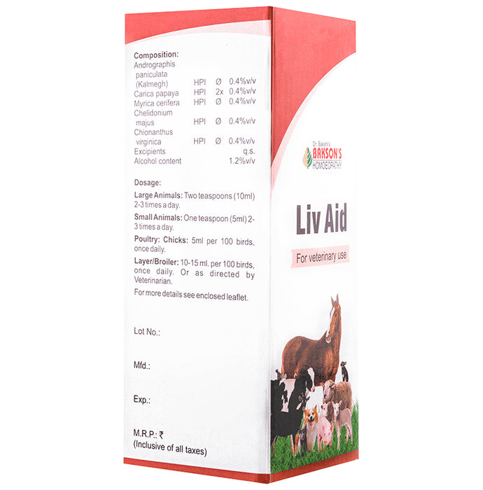 Bakson's Homeopathy Liv Aid for Veterinary Use