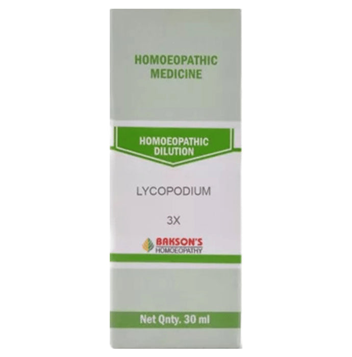 Bakson's Homeopathy Lycopodium Dilution 3X - Classic Derma