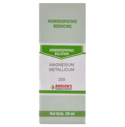 Bakson's Homeopathy Magnesium Metallicum Dilution 200 - Classic Derma