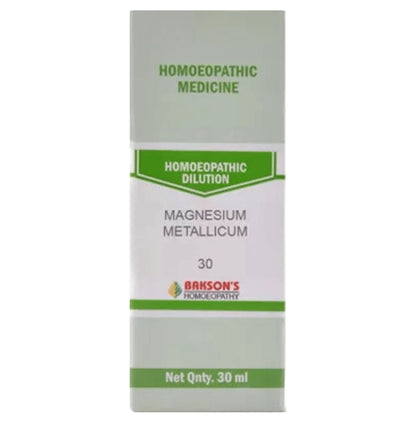 Bakson's Homeopathy Magnesium Metallicum Dilution 30 - Classic Derma