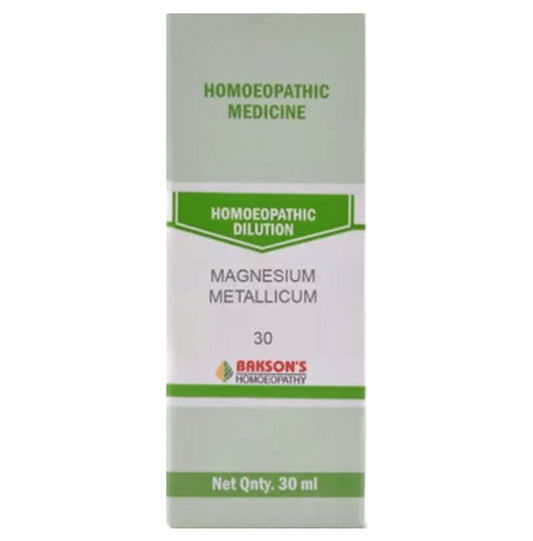 Bakson's Homeopathy Magnesium Metallicum Dilution 30 - Classic Derma