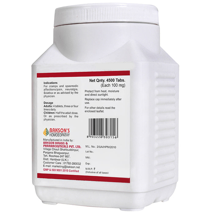 Bakson's Homeopathy Magnesium Phosphoricum Biochemic Tablet 30X