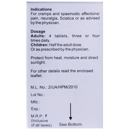 Bakson's Homeopathy Magnesium Phosphoricum Biochemic Tablet 6X