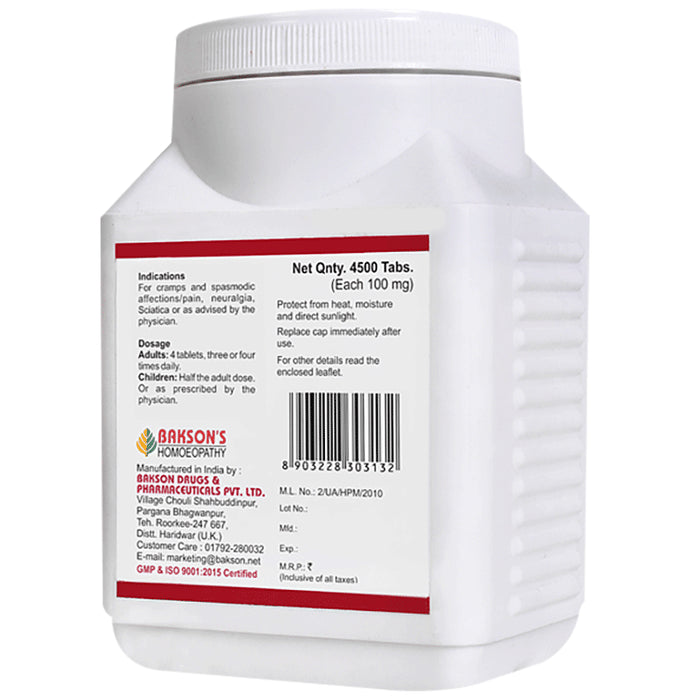 Bakson's Homeopathy Magnesium Phosphoricum Biochemic Tablet 6X