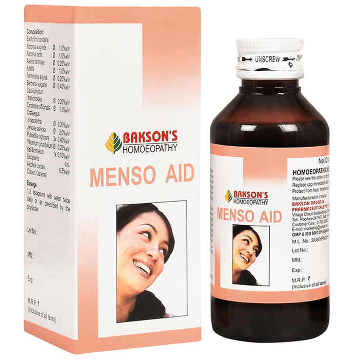 Bakson's Homeopathy Menso Aid Syrup - Classic Derma
